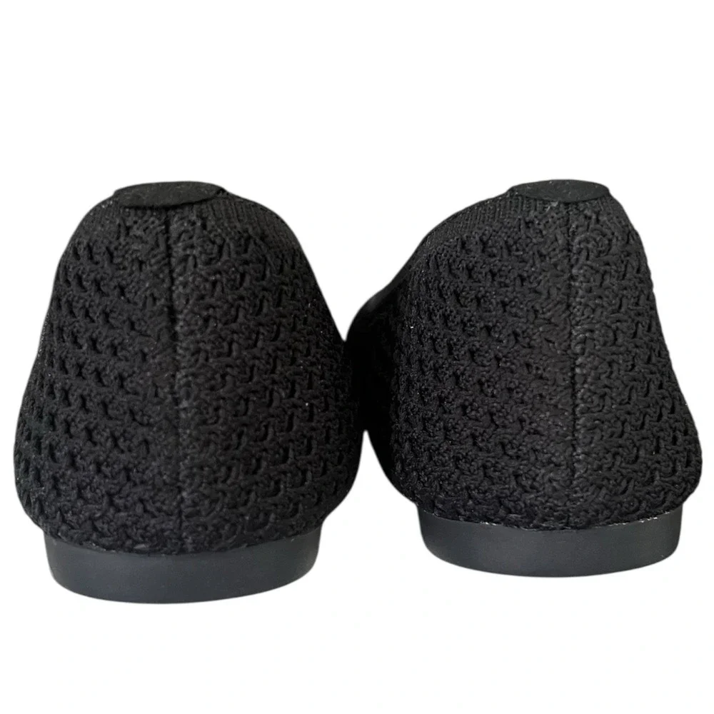 VIVAIA Black Pointed Toe Knit Flats Women's Size 5 Comfort Ballet‎ Shoes
